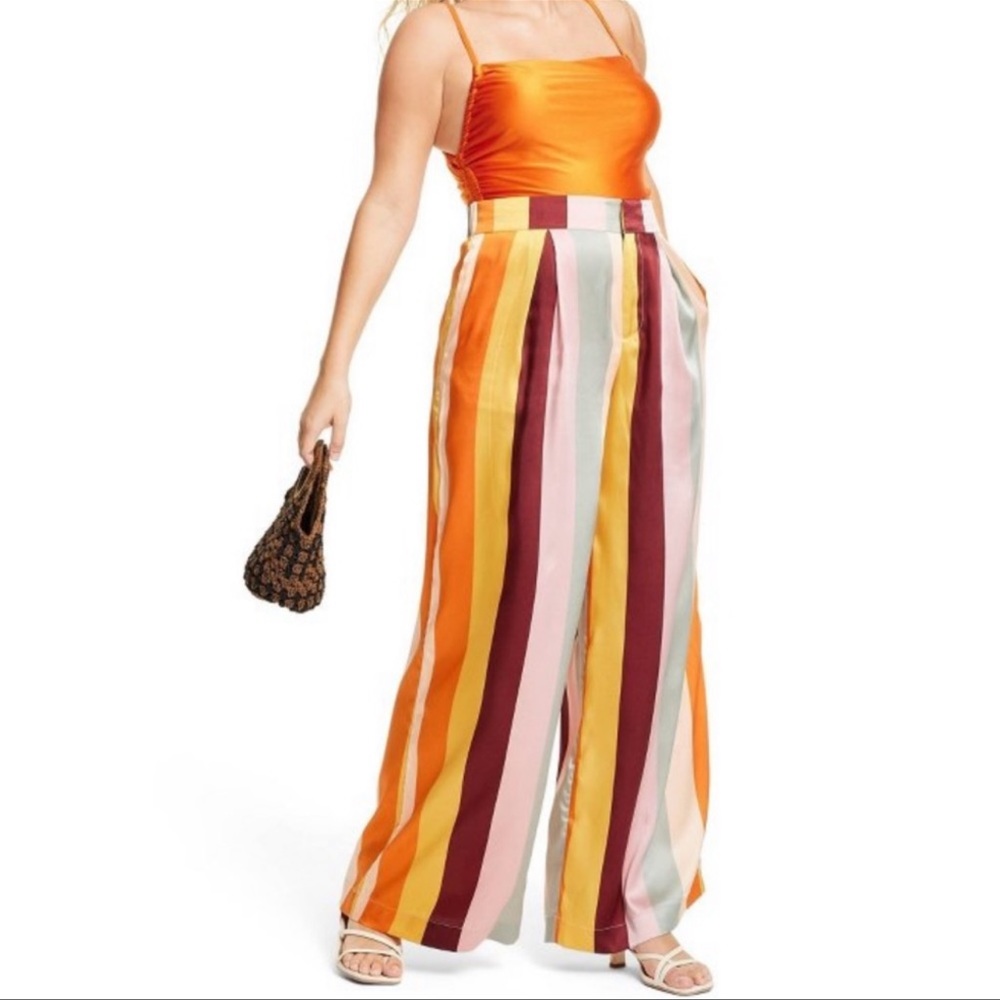 Fe Noel x Target Vertical Stripe Print Wide Leg Pants 2x